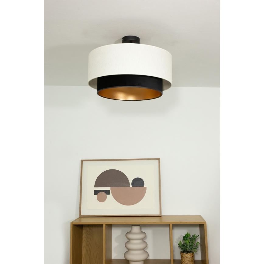 Felületre szerelhető NATIA csillár 1xE27/60W/230V Ø45 cm fehér/fekete