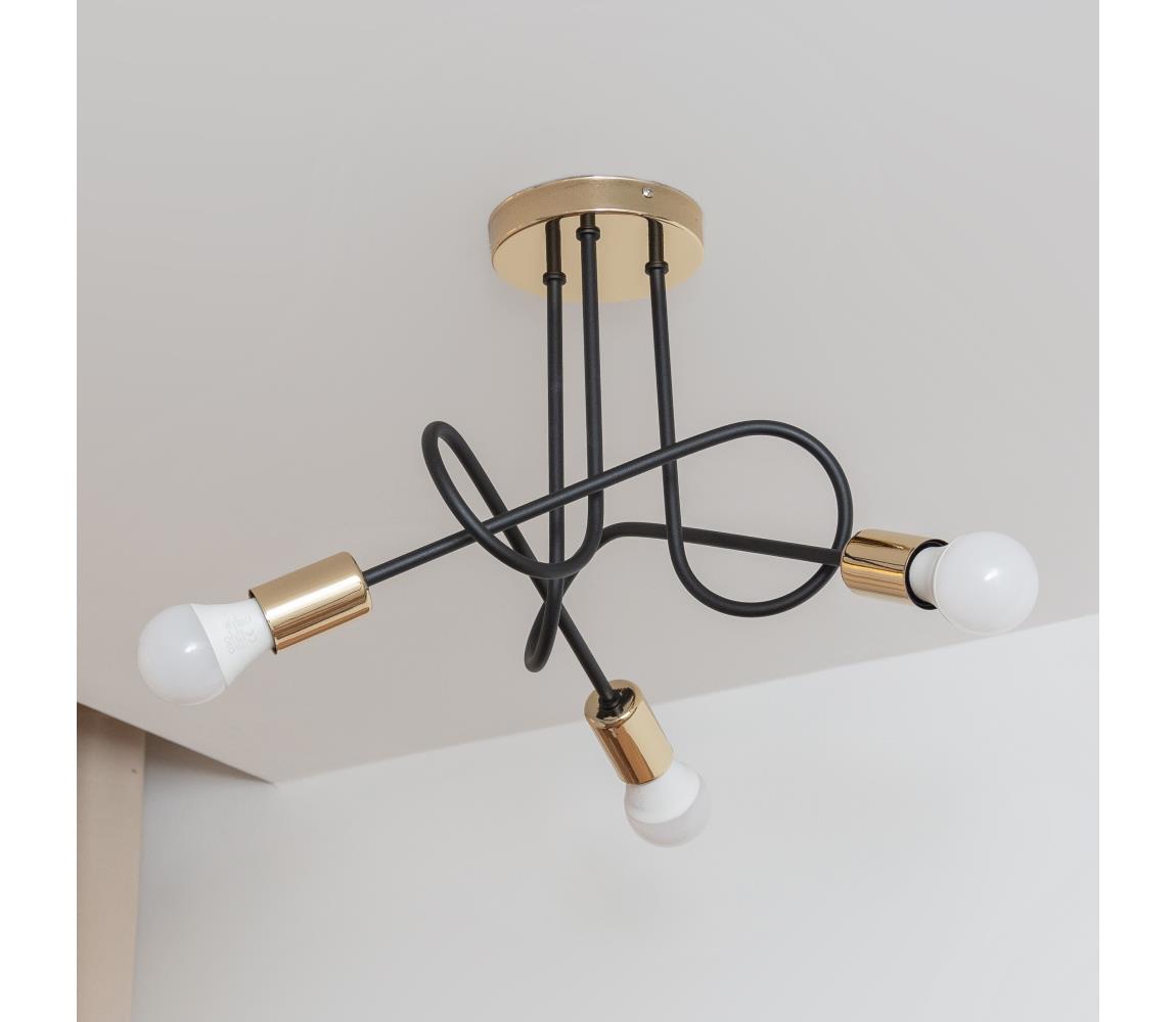 Felületre szerelhető OXFORD csillár 3xE27/15W/230V arany/fekete W