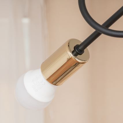 Felületre szerelhető OXFORD csillár 3xE27/15W/230V arany/fekete