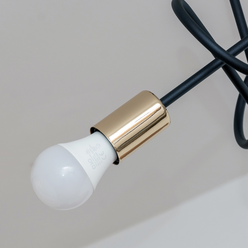 Felületre szerelhető OXFORD csillár 3xE27/15W/230V arany/fekete