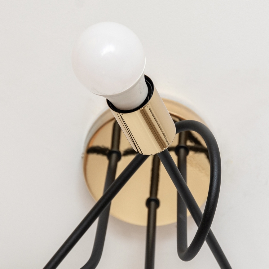 Felületre szerelhető OXFORD csillár 3xE27/15W/230V arany/fekete