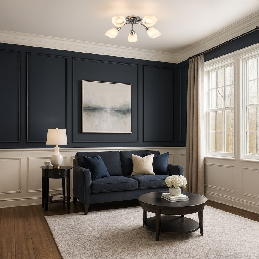 Felületre szerelhető PORTOS csillár 5xE14/10W/230V fényes króm