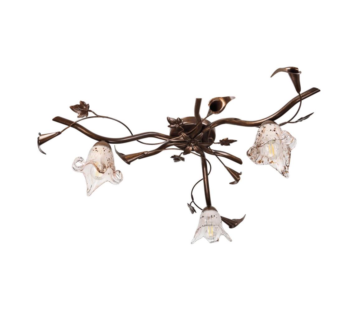 Felületre szerelhető ROZETA csillár 3xE14/40W/230V, bronz LM