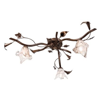 Felületre szerelhető ROZETA csillár 3xE14/40W/230V, bronz
