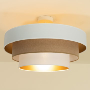 Felületre szerelhető WENTA csillár 1xE27/60W/230V Ø 50 cm fehér/barna
