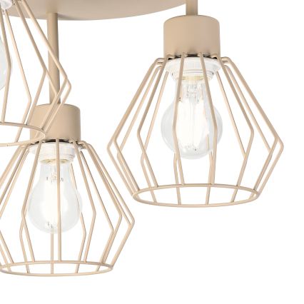 Felületre szerelt csillár AUDREY 3xE27/60W/230V bézs