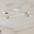 Felületre szerelt csillár CAMBRIDGE 4xE27/15W/230V sárgaréz/fehér