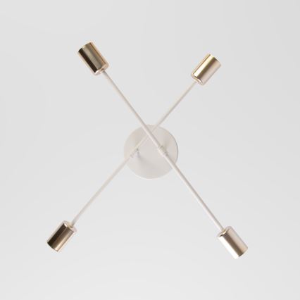 Felületre szerelt csillár CAMBRIDGE 4xE27/15W/230V sárgaréz/fehér