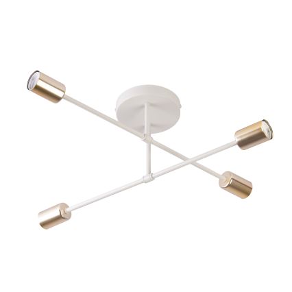 Felületre szerelt csillár CAMBRIDGE 4xE27/15W/230V sárgaréz/fehér