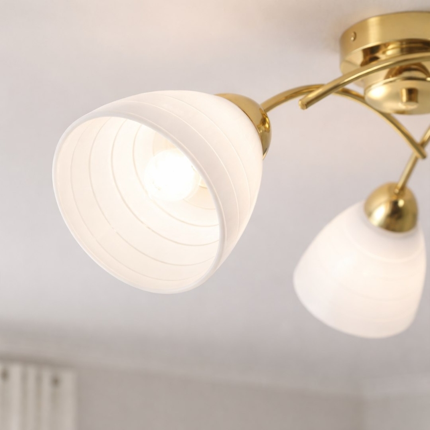 Felületre szerelt csillár CLARA 3xE27/15W/230V arany