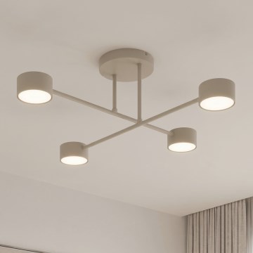 Felületre szerelt csillár HALO 4xGX53/10W/230V bézs