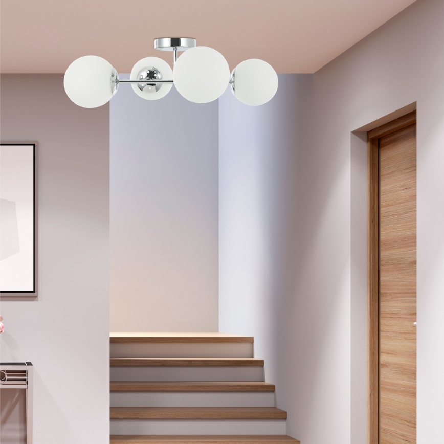 Felületre szerelt csillár MADDIE 4xE14/5W/230V fényes króm