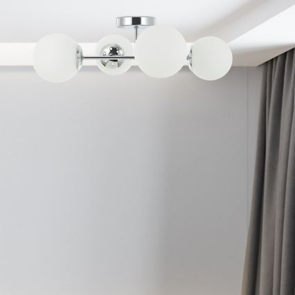 Felületre szerelt csillár MADDIE 4xE14/5W/230V fényes króm