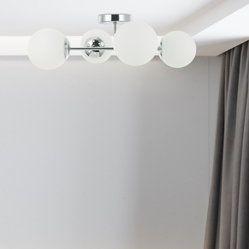 Felületre szerelt csillár MADDIE 4xE14/5W/230V fényes króm