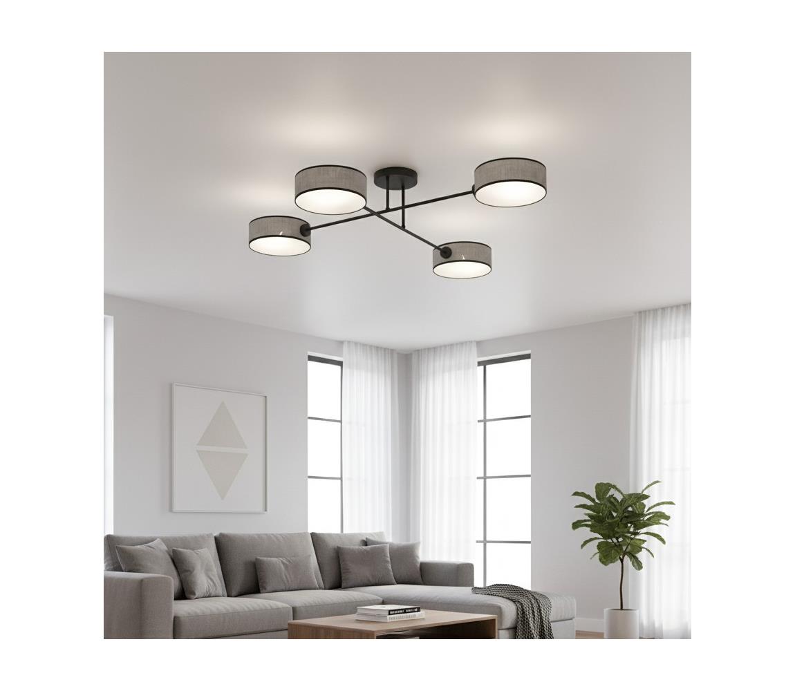 EMIBIG Felületre szerelt csillár MAGA 4xE14/10W/230V szürke 1570/4