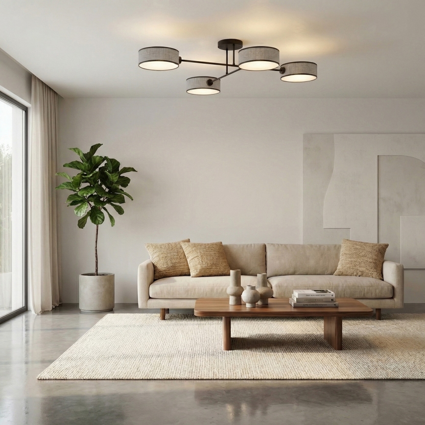 Felületre szerelt csillár MAGA 4xE14/10W/230V szürke