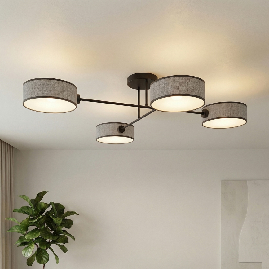 Felületre szerelt csillár MAGA 4xE14/10W/230V szürke
