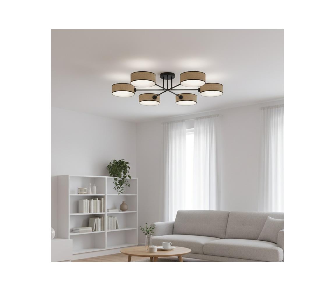 EMIBIG Felületre szerelt csillár MAGA 6xE14/10W/230V bézs 1571/6