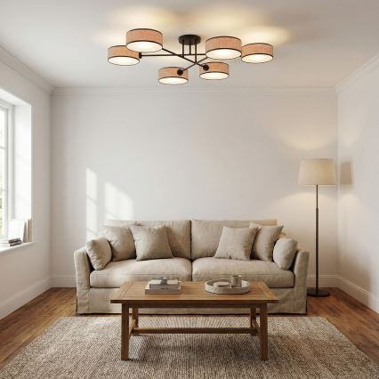 Felületre szerelt csillár MAGA 6xE14/10W/230V bézs