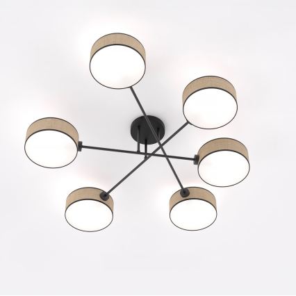 Felületre szerelt csillár MAGA 6xE14/10W/230V bézs