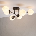 Felületre szerelt csillár MALENA 6xE14/5W/230V barna/fehér