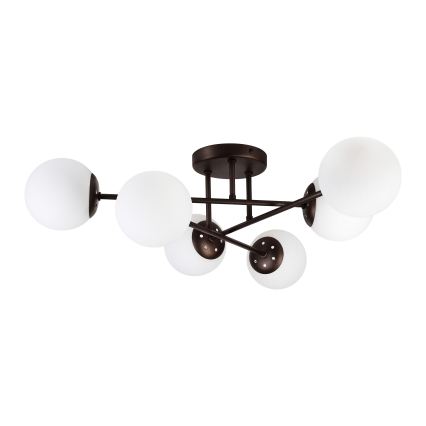 Felületre szerelt csillár MALENA 6xE14/5W/230V barna/fehér