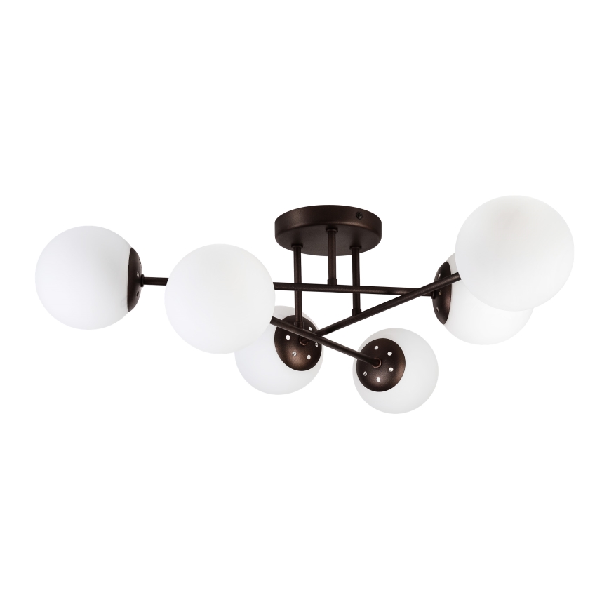 Felületre szerelt csillár MALENA 6xE14/5W/230V barna/fehér