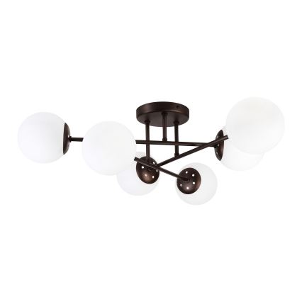 Felületre szerelt csillár MALENA 6xE14/5W/230V barna/fehér