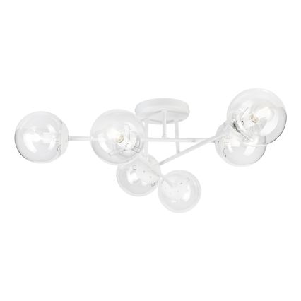 Felületre szerelt csillár MALENA 6xE14/5W/230V fehér/átlátszó