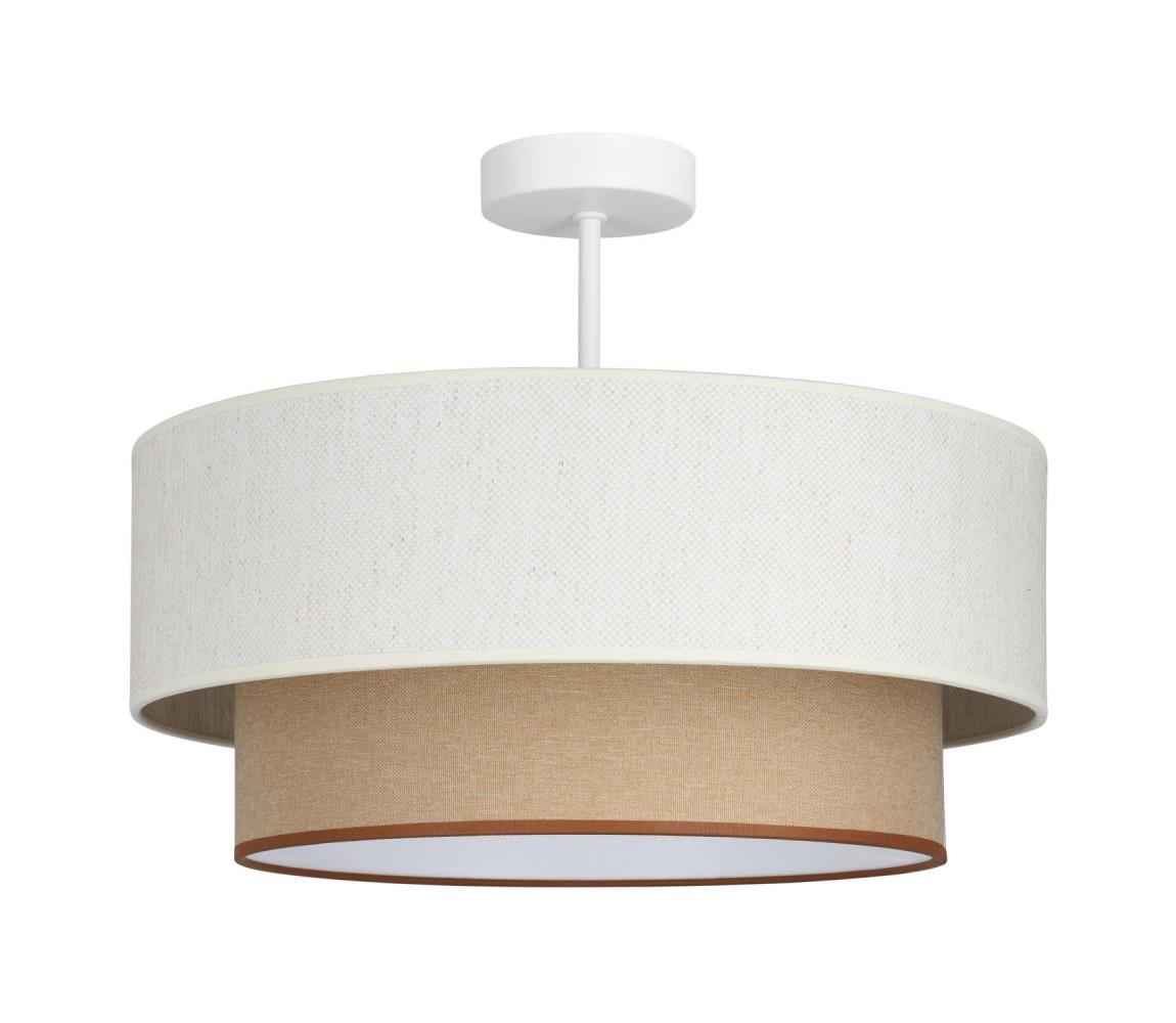 Felületre szerelt csillár NATIA 1xE27/60W/230V fehér/barna H0236