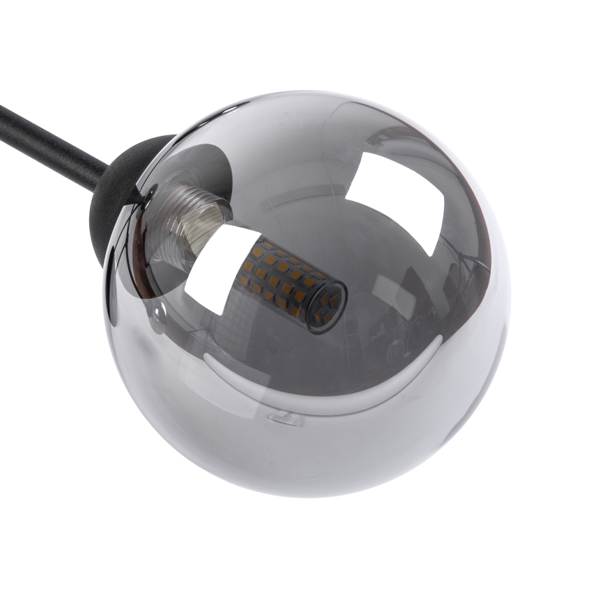 Felületre szerelt csillár OBSIDIAN 4xG9/10W/230V fekete/füstszürke