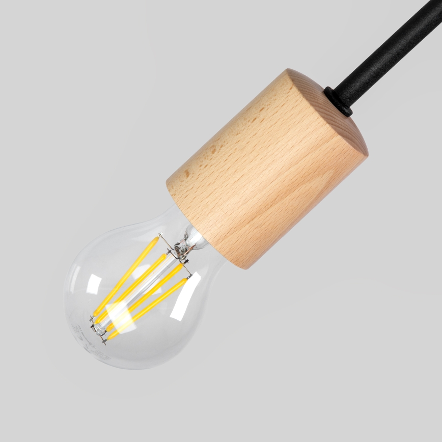 Felületre szerelt csillár OXFORD 2xE27/15W/230V fenyő/fekete