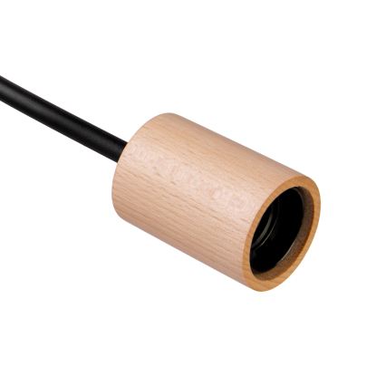 Felületre szerelt csillár OXFORD 2xE27/15W/230V fenyő/fekete