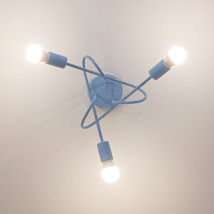 Felületre szerelt csillár OXFORD 3xE27/15W/230V kék