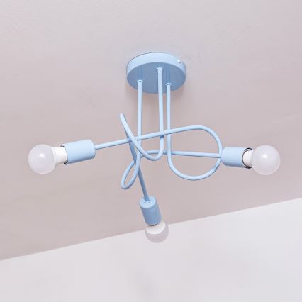 Felületre szerelt csillár OXFORD 3xE27/15W/230V kék