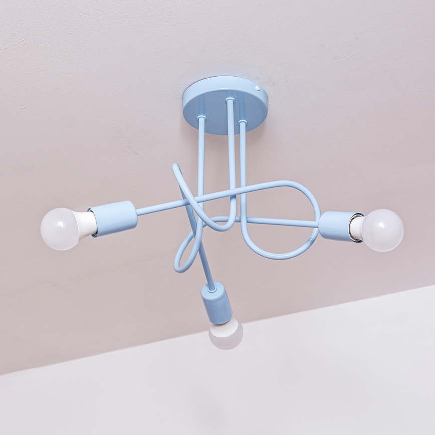 Felületre szerelt csillár OXFORD 3xE27/15W/230V kék