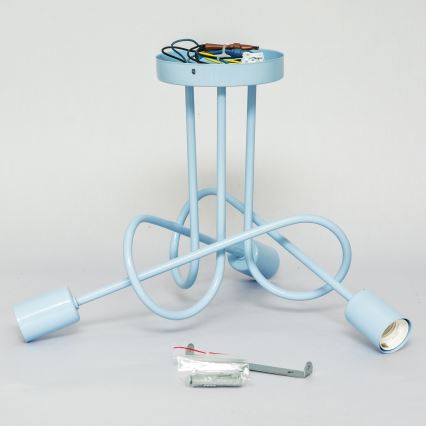 Felületre szerelt csillár OXFORD 3xE27/15W/230V kék