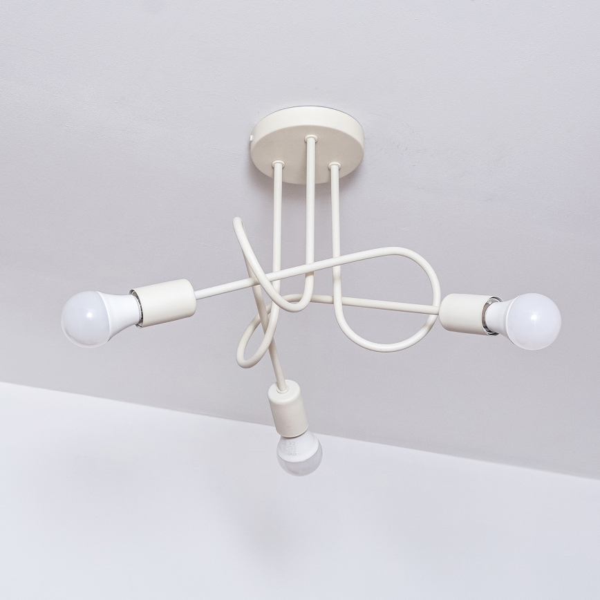 Felületre szerelt csillár OXFORD 3xE27/15W/230V krémszínű