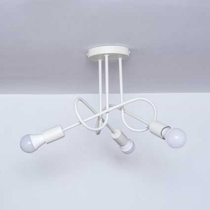 Felületre szerelt csillár OXFORD 3xE27/15W/230V krémszínű