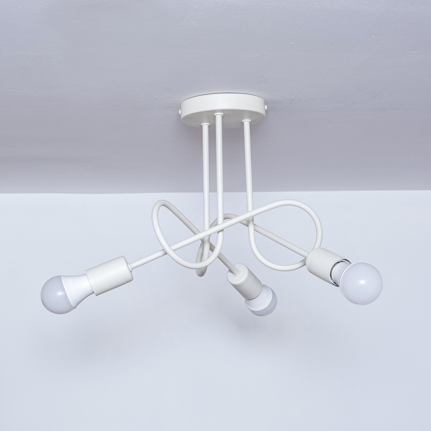 Felületre szerelt csillár OXFORD 3xE27/15W/230V krémszínű