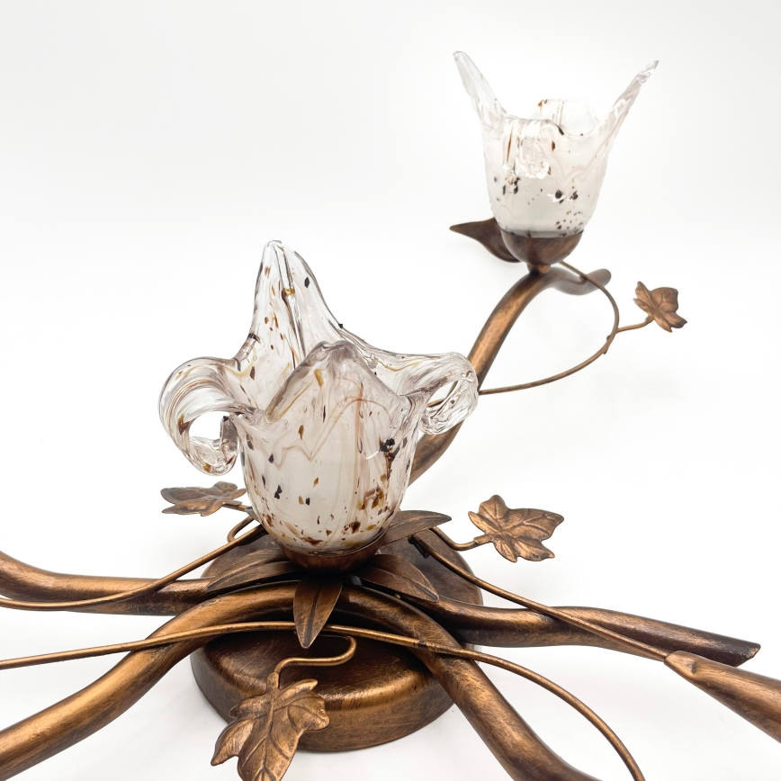 Felületre szerelt csillár ROZETA 4xE14/40W/230V bronz