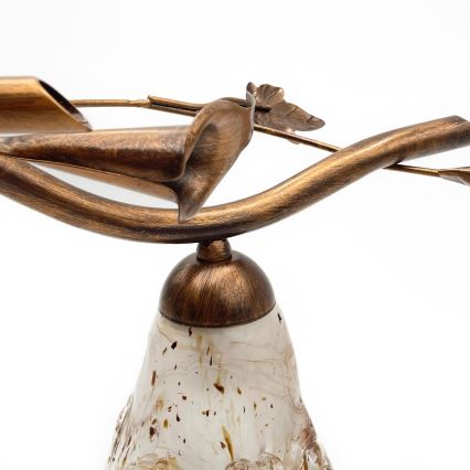 Felületre szerelt csillár ROZETA 4xE14/40W/230V bronz