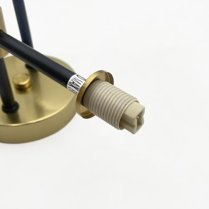 Felületre szerelt csillár TESSA 4xG9/8W/230V sárgaréz/füstfekete