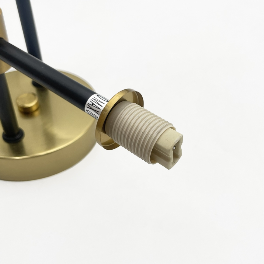 Felületre szerelt csillár TESSA 4xG9/8W/230V sárgaréz/füstfekete