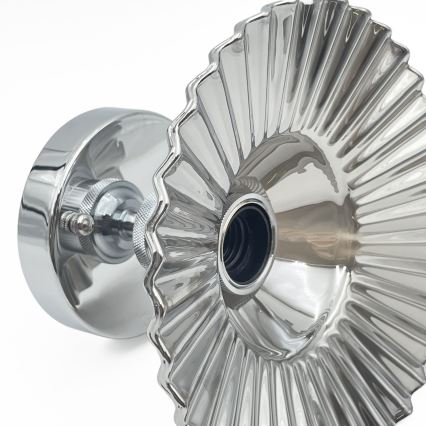 Felületre szerelt csillár TRISH 1xE27/15W/230V fényes króm/füstös fekete