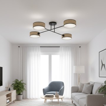 Felületre szerelt mennyezeti csillár MAGA 4xE14/10W/230V bézs