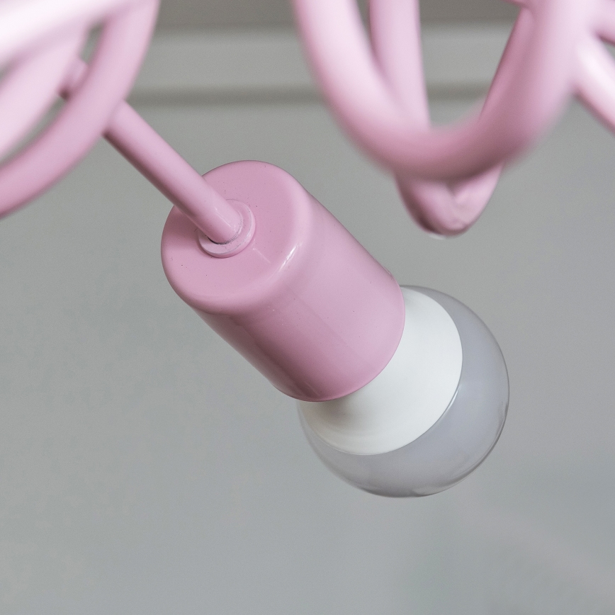 Felületre szerelt OXFORD csillár 3xE27/15W/230V rózsaszín