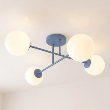 Felületre szerelt ROMA csillár 4xE14/10W/230V kék