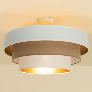Felületre szerelt WENTA csillár 1xE27/60W/230V, átm. 50 cm, bézs/juta