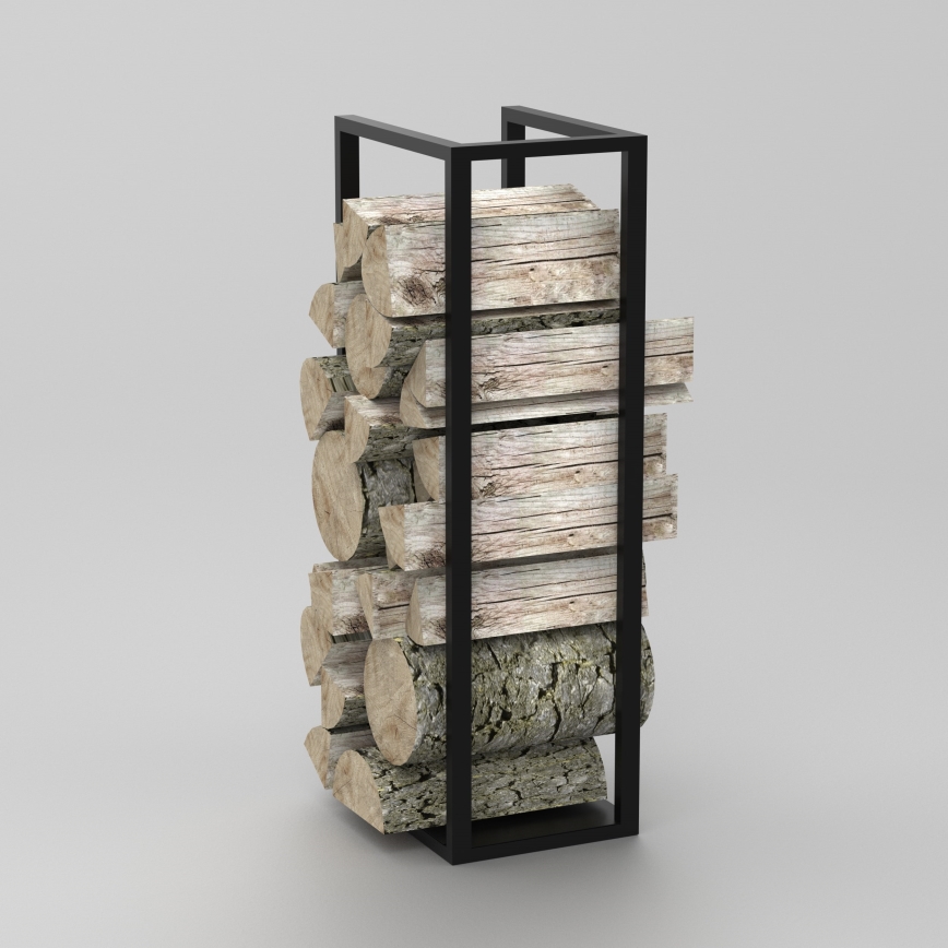 Fém állvány fához 100x30 cm fekete